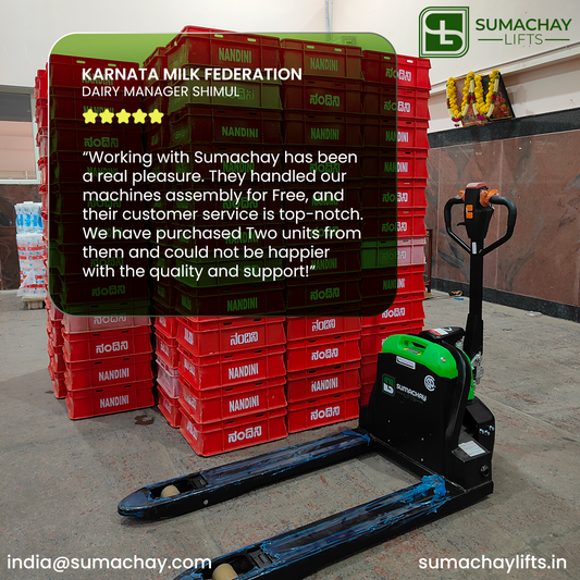 KMF Nandini Experience -&nbsp;Enhancing Operations with Electric Pallet Jacks and Trucks: A Customer Feedback Perspective&nbsp;&nbsp;