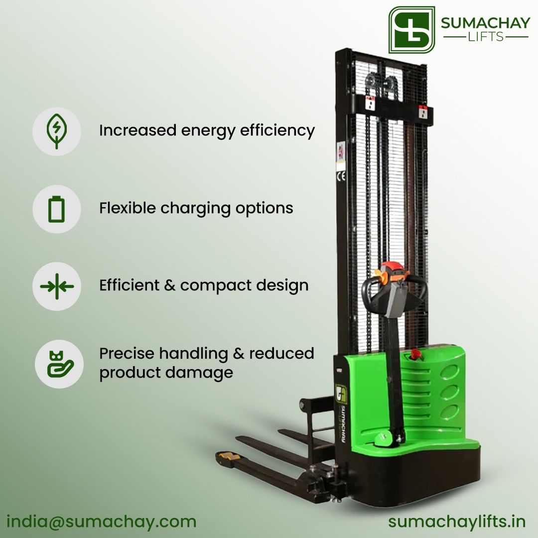 SST15G Electric Pallet Stacker – Your Trusted Lifting Partner in India